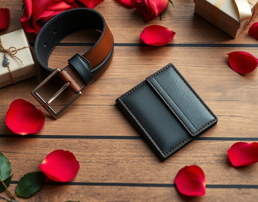 leather belt or minimalist wallet