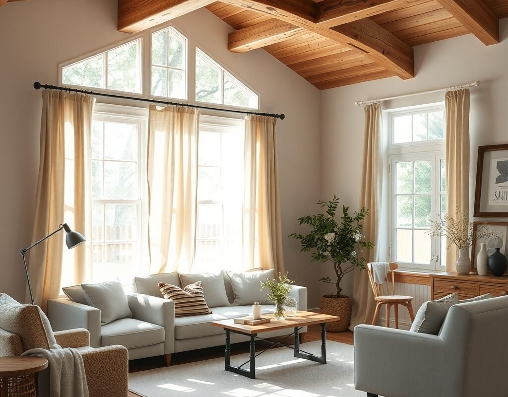 linen or cotton curtains