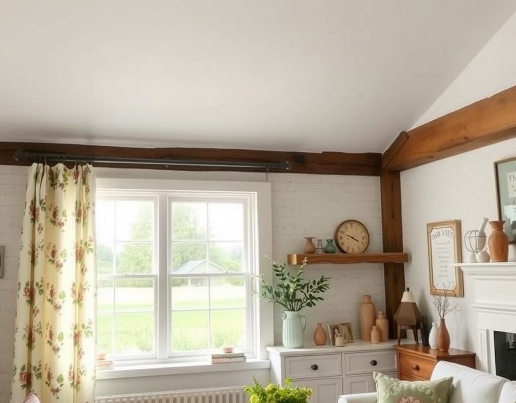 muted floral curtains