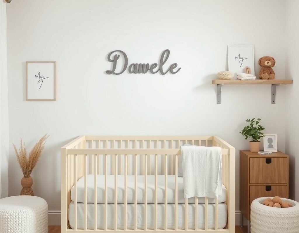 name sign above the crib