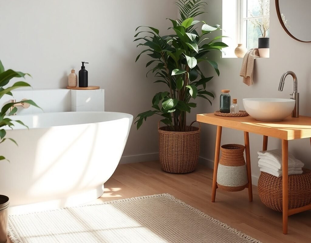 neutral bath mat textured rug for a cozy feel