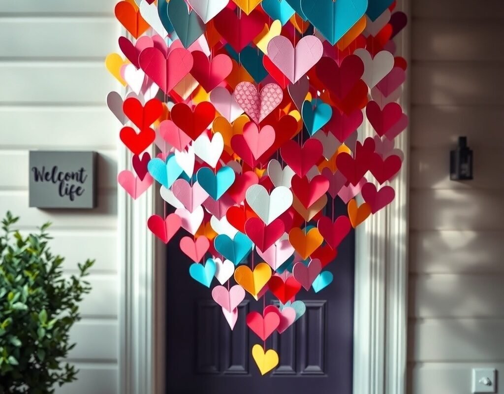 paper heart cascade