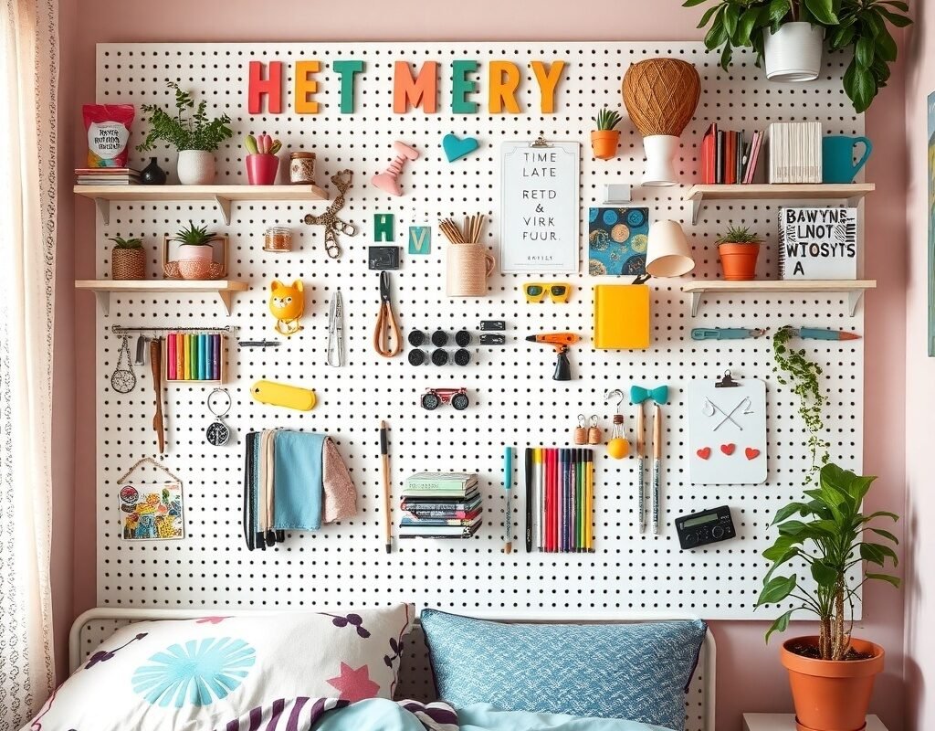 pegboard or wall organizer