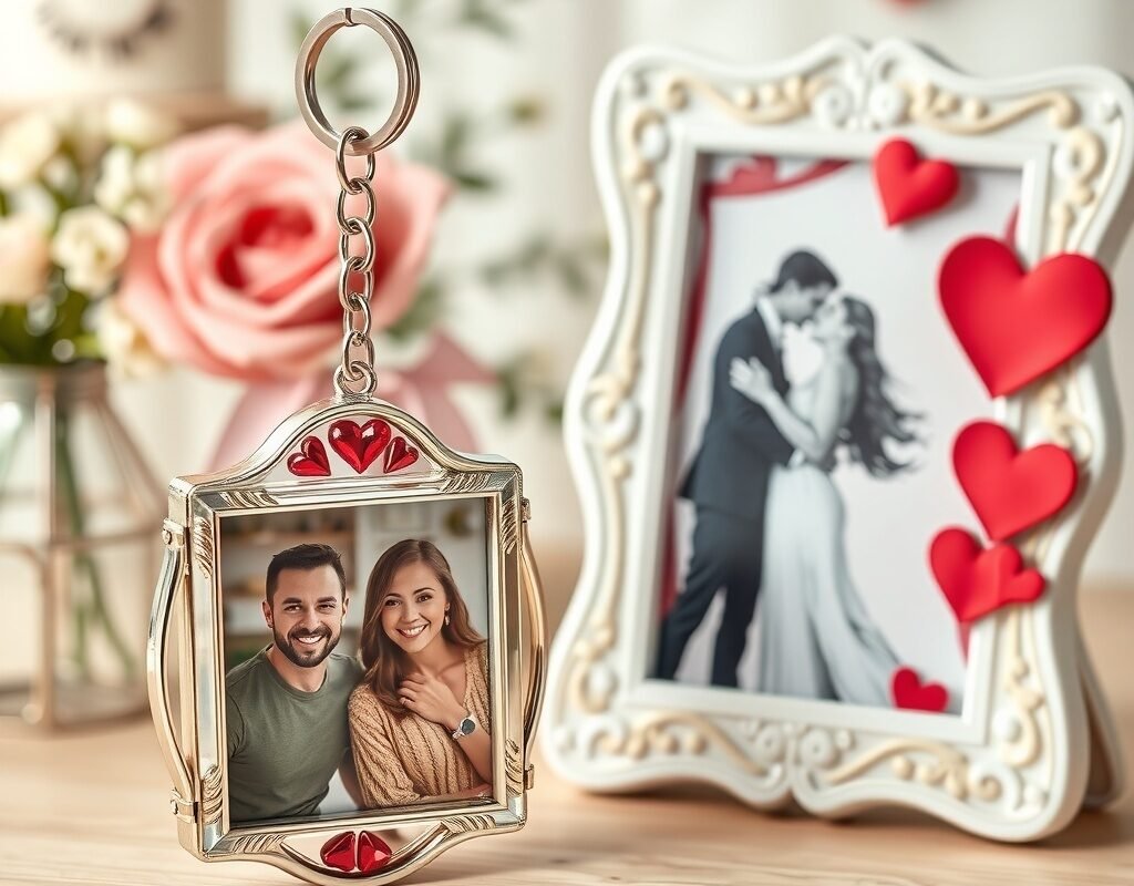 photo keychain or couple photo frame