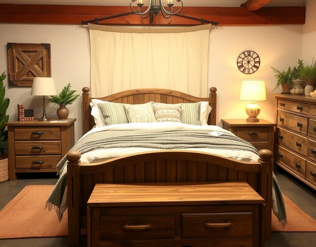 rustic farmhouse set distressed wood