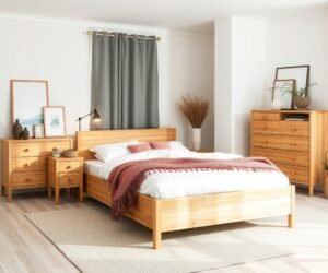 scandinavian light oak set