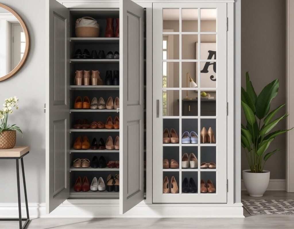 shoe cabinet with doors