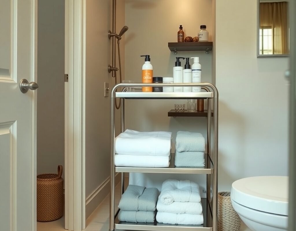 slim rolling cart for tight spaces