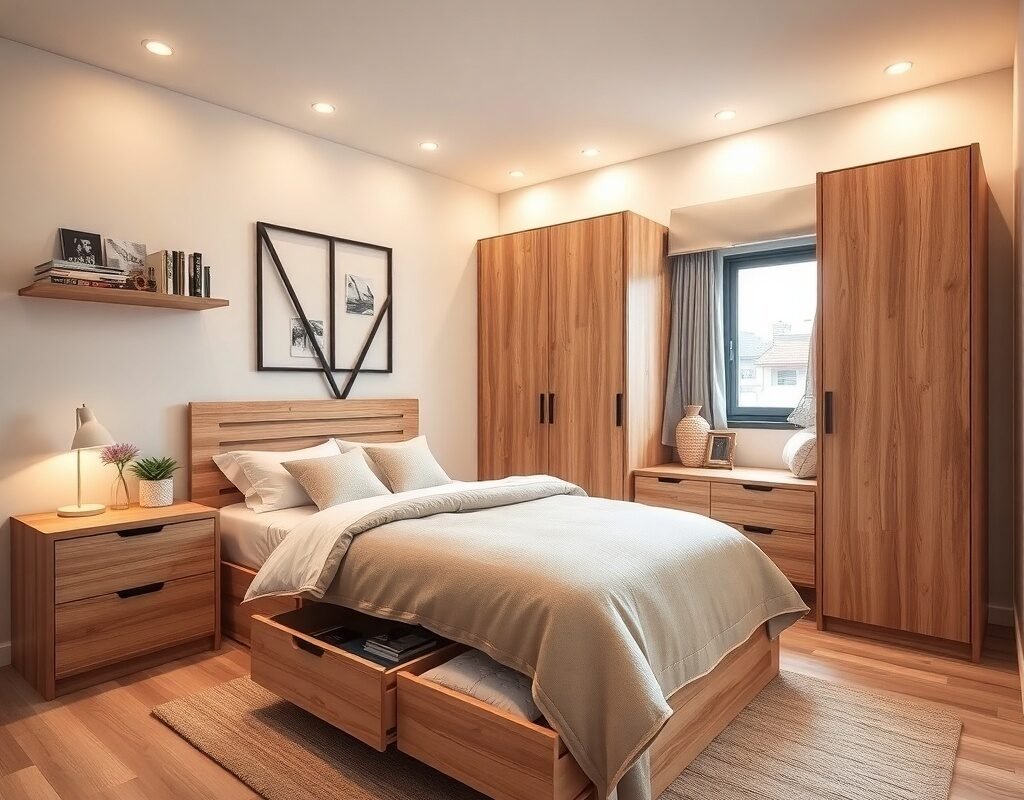 space saver set with storage everywhere