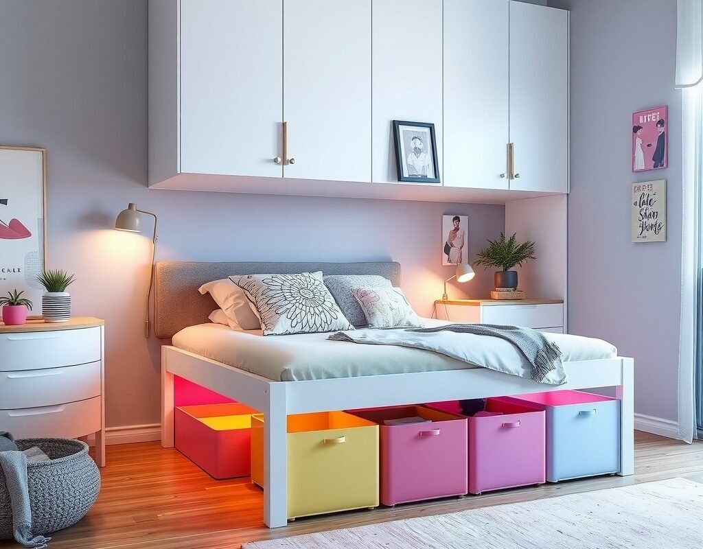 storage bed or under bed boxes