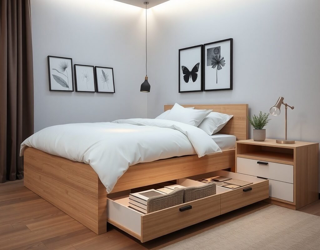 storage bed with drawers