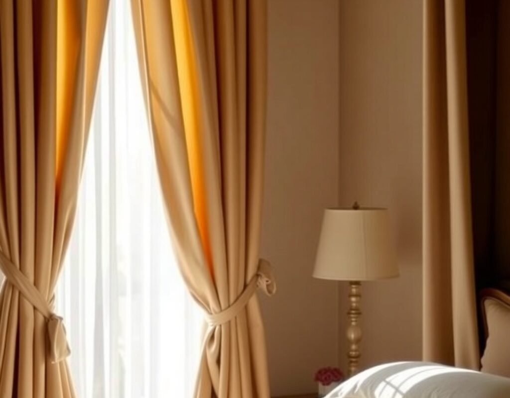 tie backs with a gentle drape