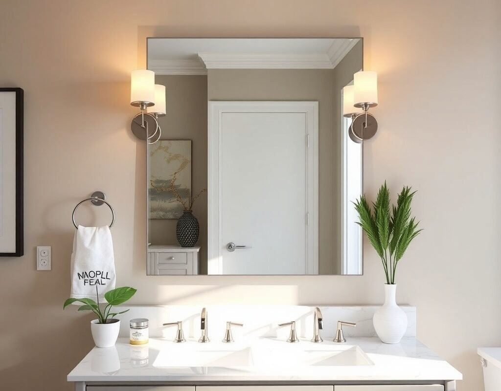 two wall sconces one on each side of