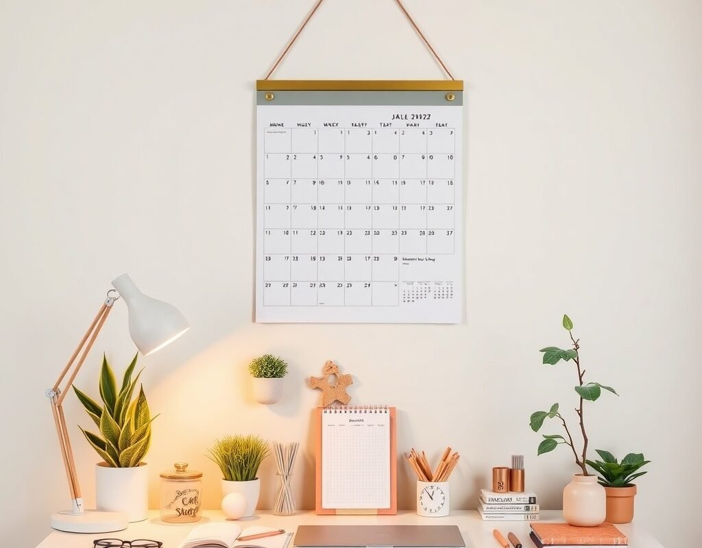 wall calendar or planner