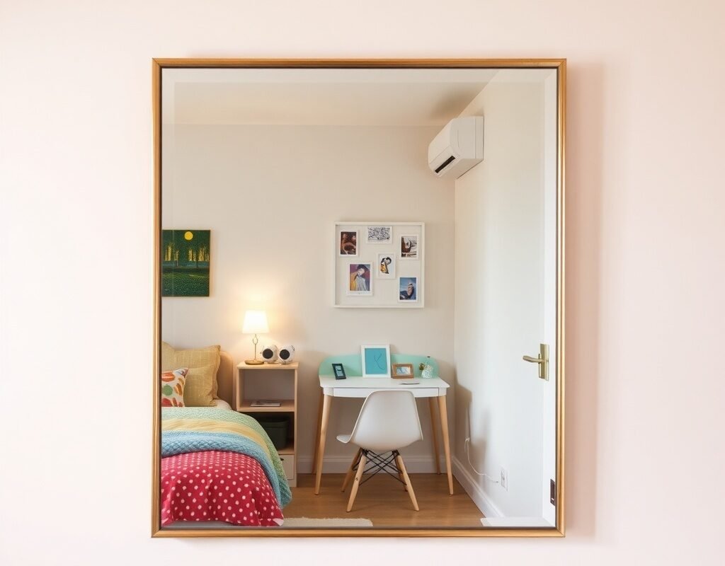 wall mirror for style and space