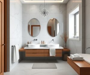 warm wood touches with gray