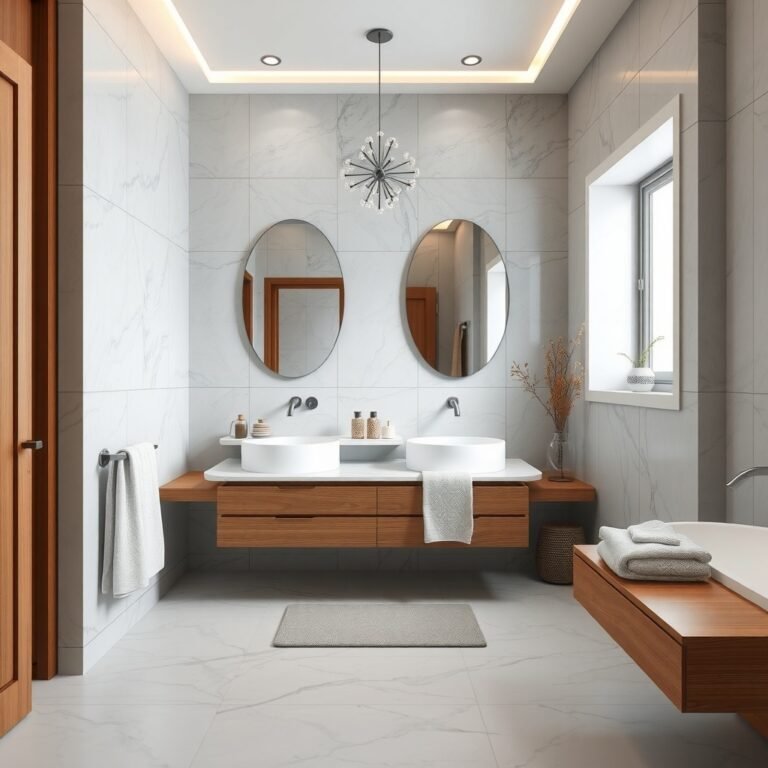 warm wood touches with gray