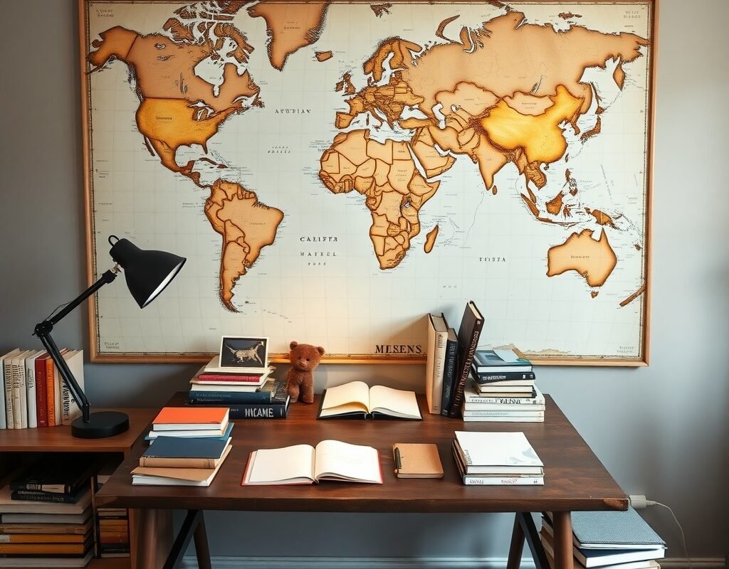 world map or study map