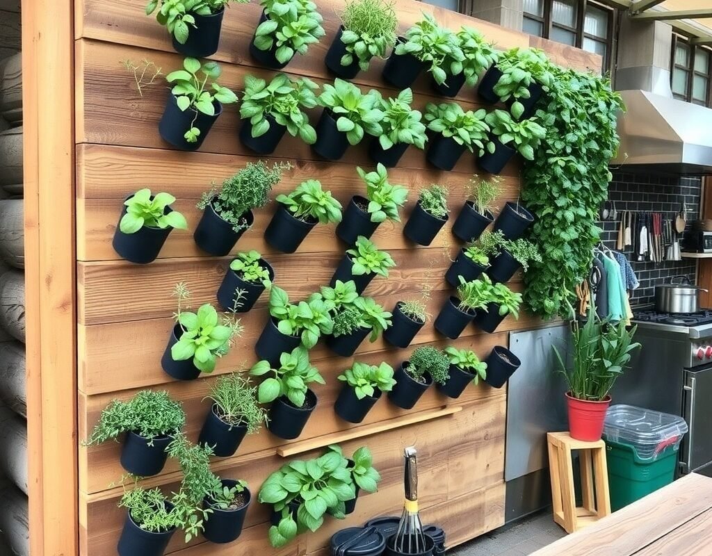 diy herb garden wall
