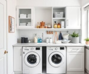 laundry sink with storage