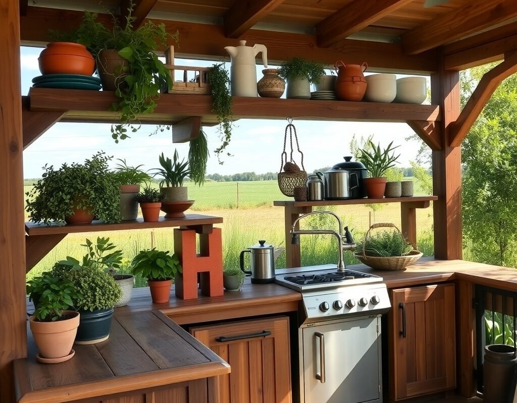 reclaimed wood shelving