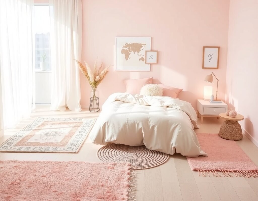 rugs in pink tones