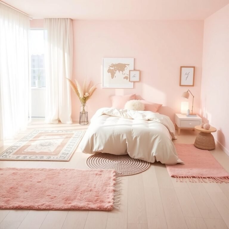 rugs in pink tones