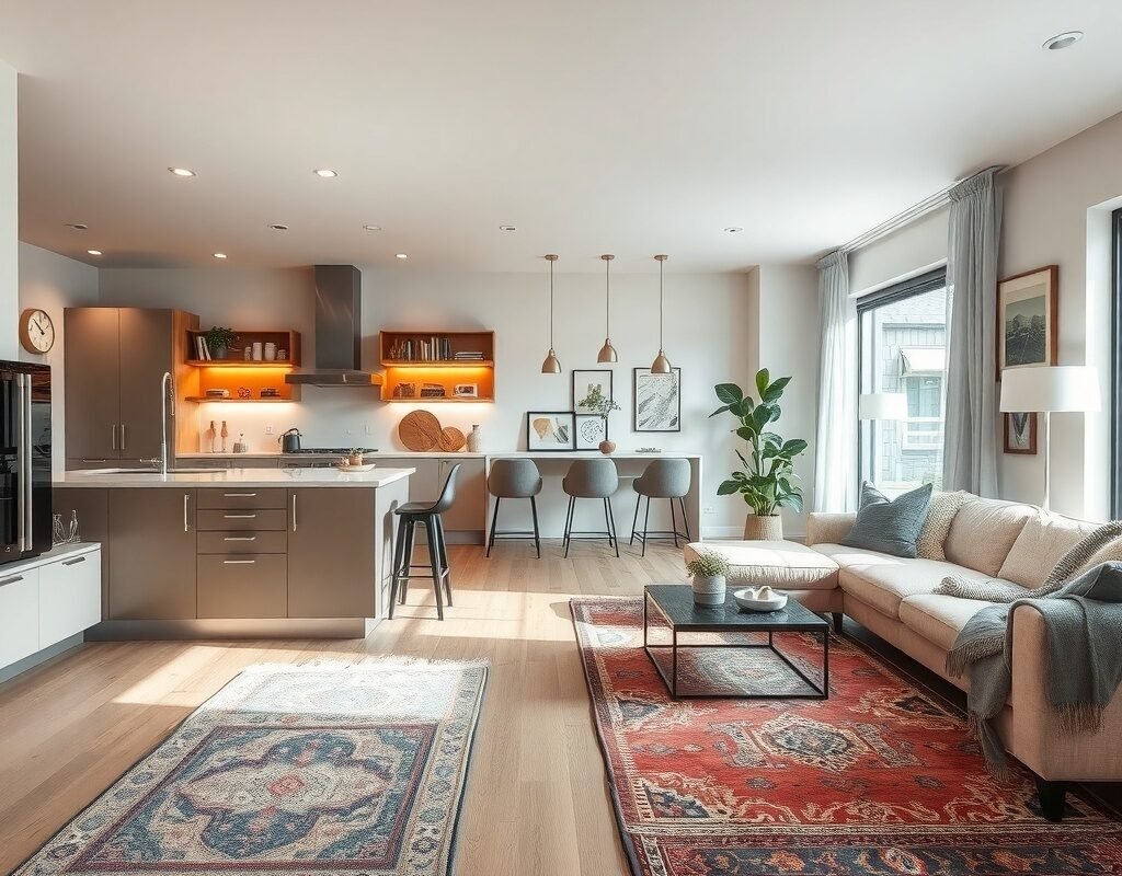 rugs to define zones