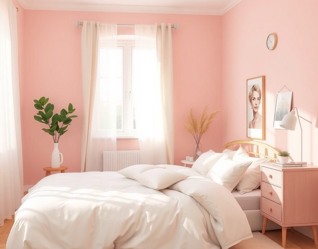 soft pink walls