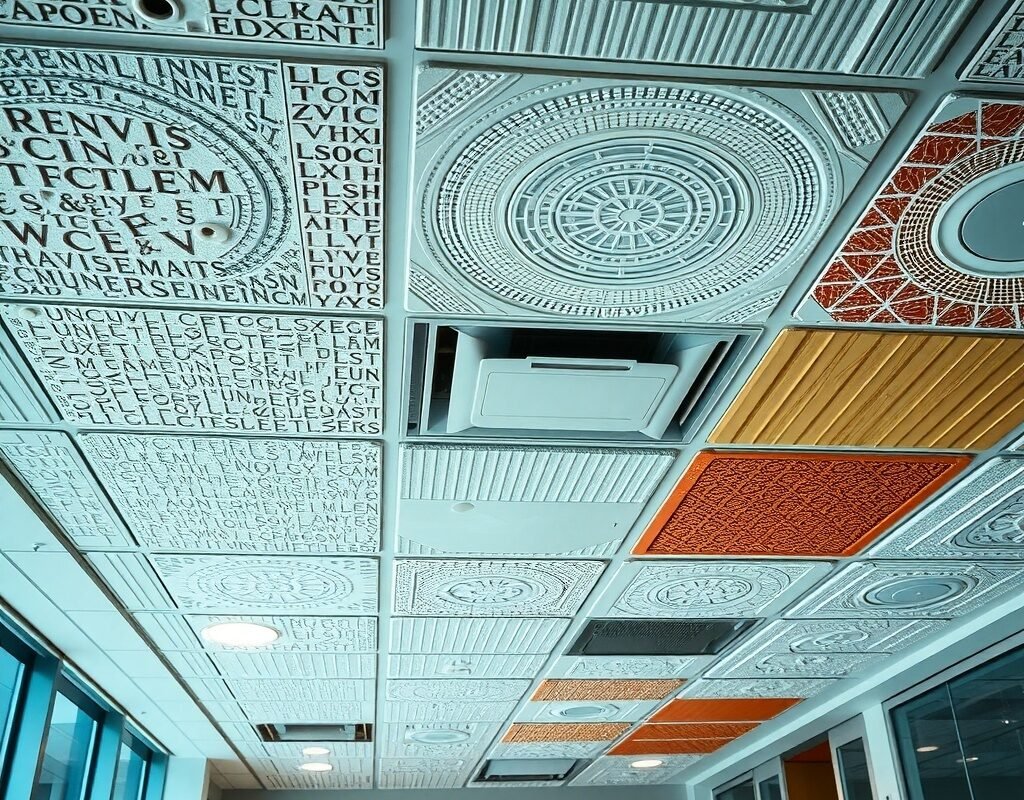 textured ceiling panels