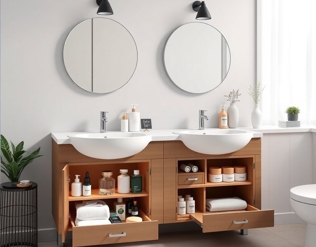 under sink built in drawers