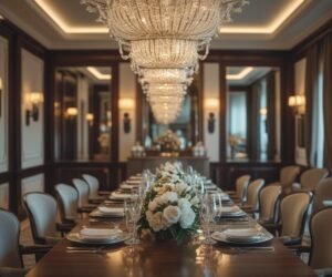Add a Statement Chandelier Above the Dining Table