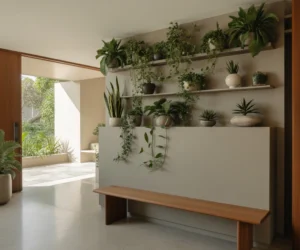 Create a Calm Natural Entry Wall with Plants