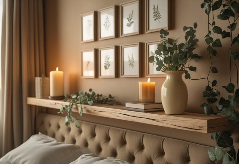 Floating Shelf with Mini Art Vignette