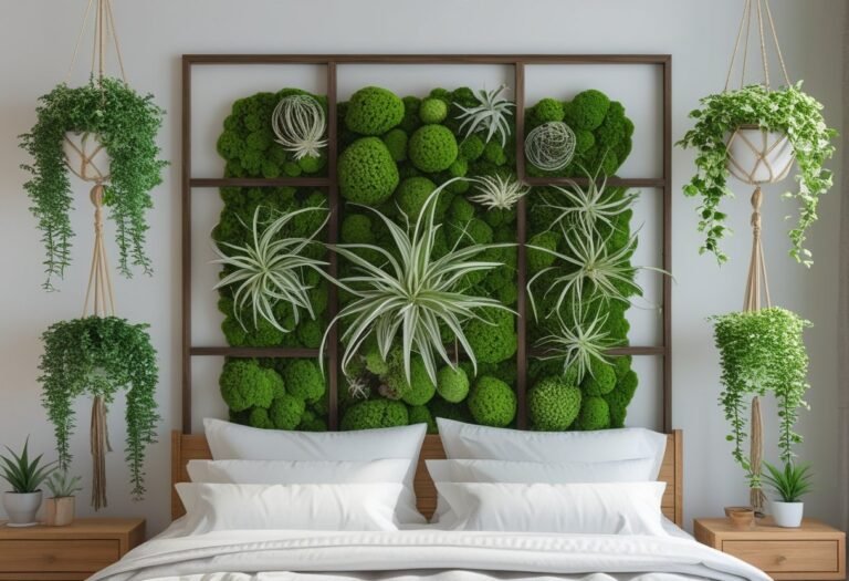 Hanging Plants and Living Wall Art Panel