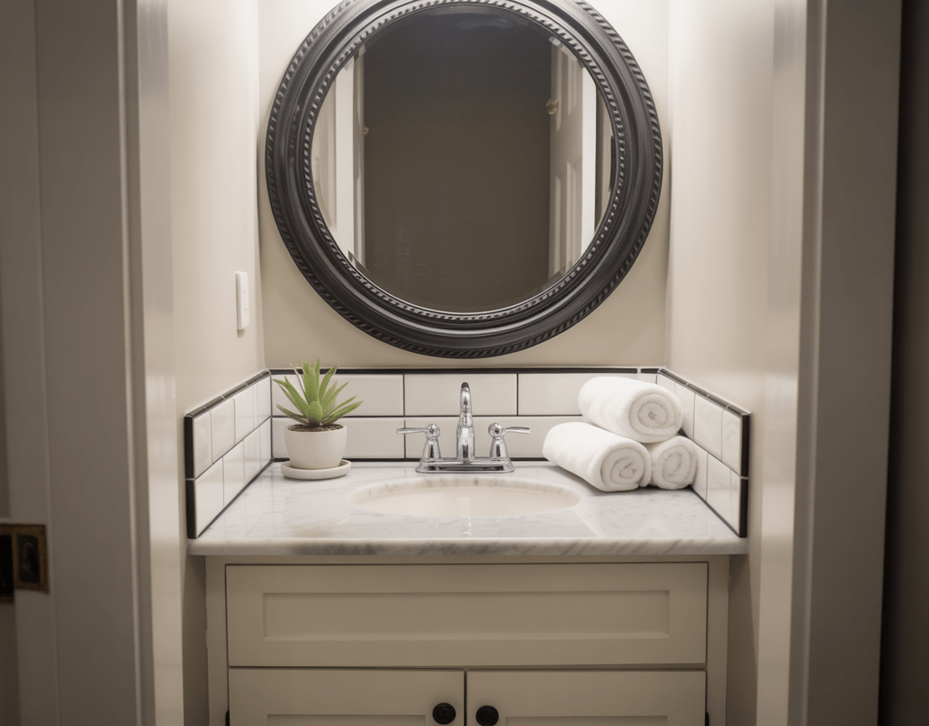 Upgrade the Mirror Without Replacing the Vanity