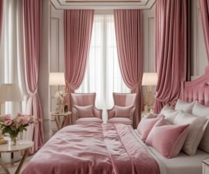 Velvet Pink Curtains for Luxury and Elegance