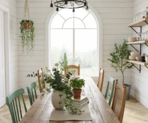 Add Fresh Greenery for a Natural Farmhouse Touch