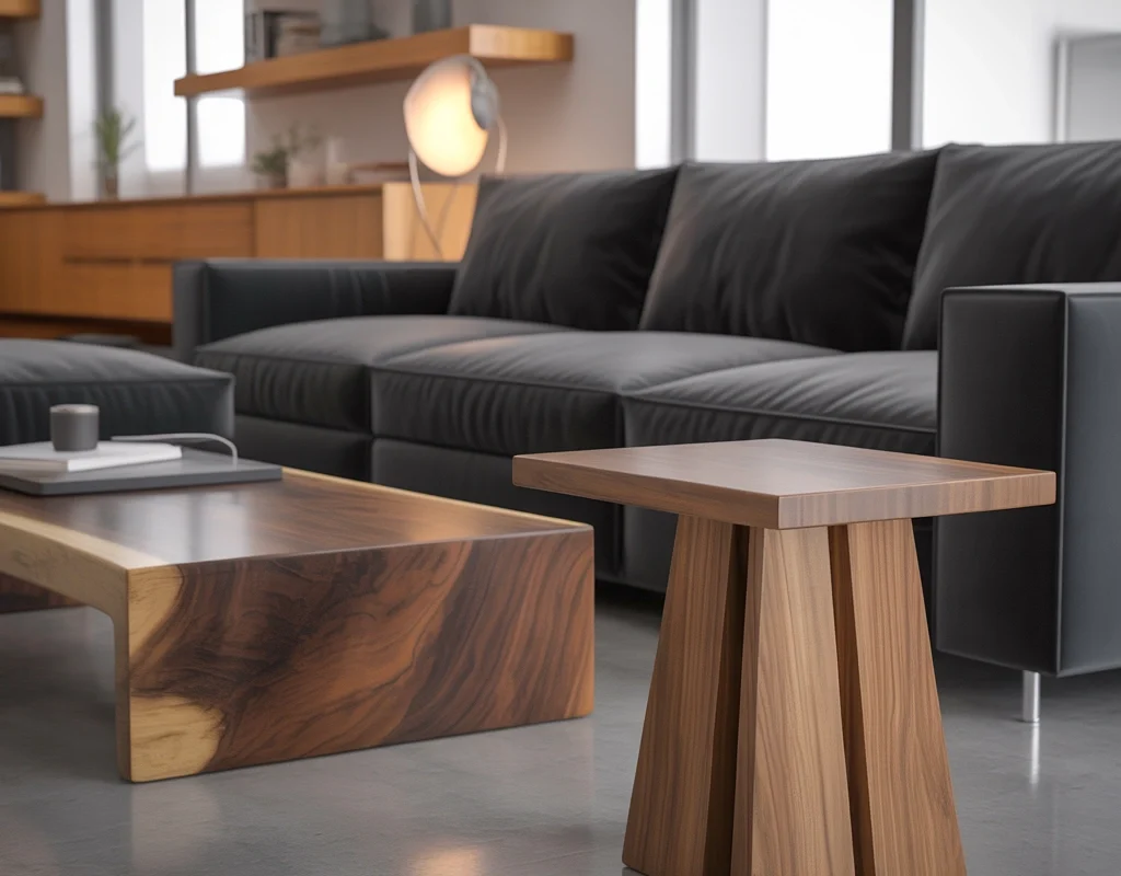 Add Natural Wood Furniture for Warmth