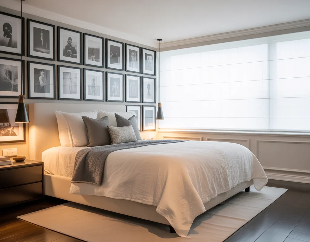 Add a Gallery Wall Behind the Bed