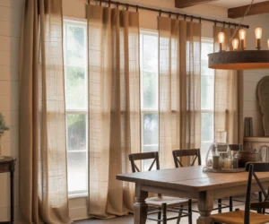 Burlap Curtains for a Rustic Farmhouse Texture