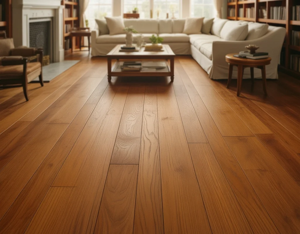 Classic Hardwood Flooring for a Timeless Living Room
