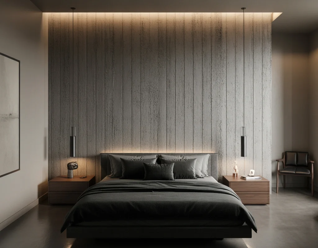 Concrete Effect Wall for a Modern Masculine Edge