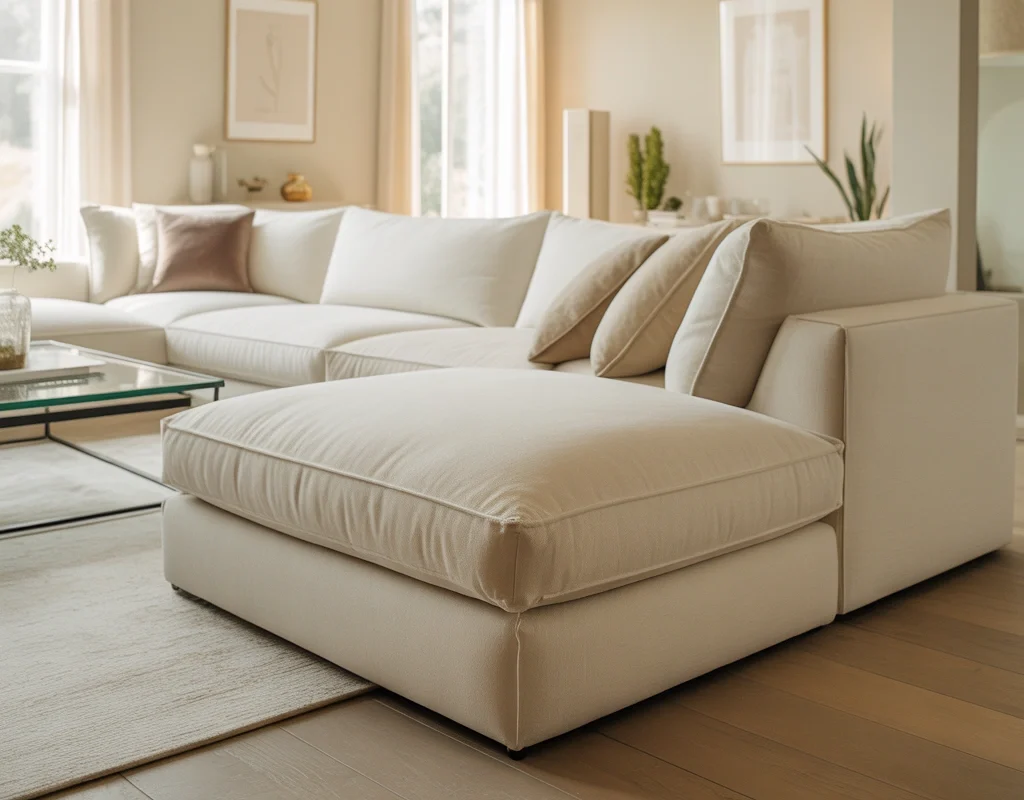 Create a Warm Neutral Cream Couch Living Room