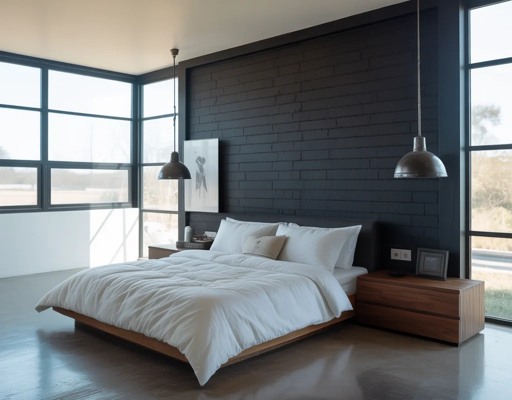 Dark Accent Wall for a Bold Masculine Look