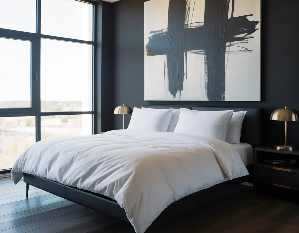 Large Statement Art for a Confident Bedroom
