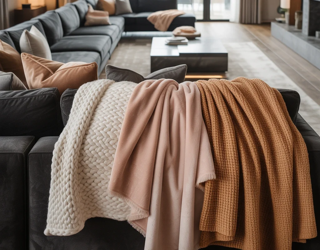 Make It Cozy with Layered Throw Blankets