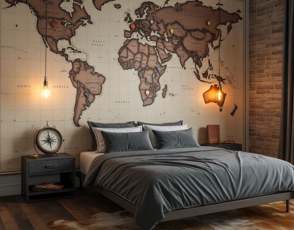 Map Wall for Travel and Adventure Lovers