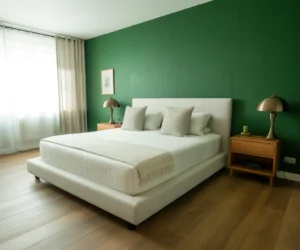Paint an Accent Color Behind the Bed