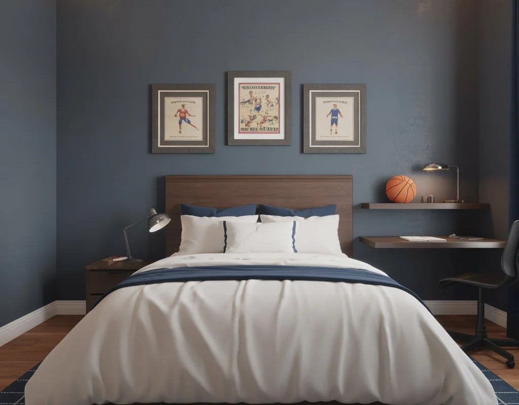 Sports Inspired Wall Without Looking Messy